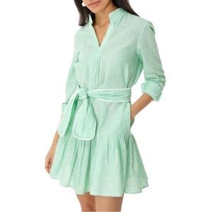 Tuckernuck Green Surry Linen Dress- Sage Green-Medium